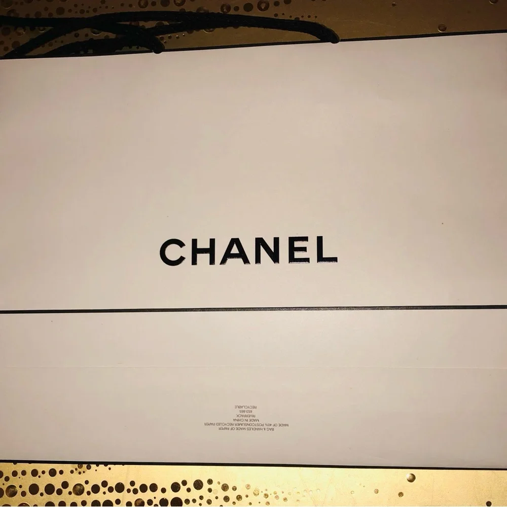 Authentic Chanel Gift Bags (2) & 1 Chanel Cloth Jewelry Bag With Pull String